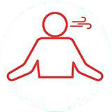 Глубоко вдохни, разведи согнутые в локтях руки чуть в стороны. Это нужно, чтобы полноценно дышать